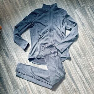 Mondetta leggings jacket yoga sports set black glitter